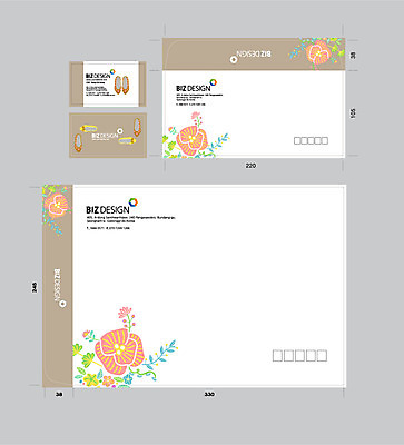 템플릿 꽃 명함 명함템플릿 서류봉투 편지봉투 사람없음 세트 패키지 봉투템플릿 우편봉투 비즈디자인 봉투디자인 이미지템플릿 AI파일 식물 봉투 편지 우편물 파일형식 벡터