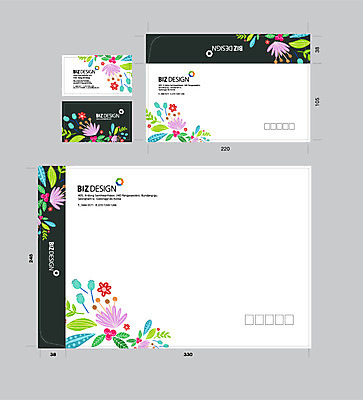템플릿 꽃 잎 명함 명함템플릿 서류봉투 편지봉투 사람없음 세트 패키지 봉투템플릿 우편봉투 비즈디자인 봉투디자인 이미지템플릿 AI파일 식물 봉투 편지 우편물 파일형식 벡터