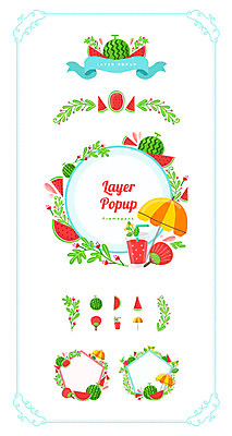 리본 백그라운드 과일 일러스트 나뭇잎 여름음식 수박 프레임 사람없음 여름 세트 라벨 주스 파라솔 부채 심볼 웹엘리먼트 제철음식 제철과일 국내일러스트 AI파일 계절 음료 음식 잎 엘리먼트 제철 파일형식 벡터 여름_계절