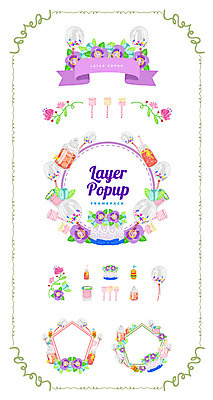 꽃 리본 음료 백그라운드 일러스트 디저트 프레임 사람없음 세트 파티 라벨 케이크 햄버거 심볼 풍선 웹엘리먼트 핑거푸드 국내일러스트 AI파일 식물 음식 패스트푸드 이벤트 엘리먼트 파일형식 벡터