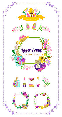 꽃 리본 빵 백그라운드 일러스트 나뭇잎 아이스크림 프레임 도마 사람없음 세트 라벨 케이크 잼 심볼 꿀 무화과 웹엘리먼트 국내일러스트 AI파일 식물 음식 잎 과일 주방용품 디저트 소스_음식 엘리먼트 파일형식 벡터