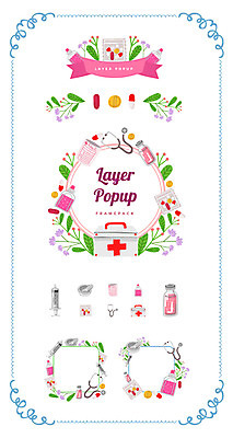 꽃 리본 백그라운드 일러스트 프레임 주사기 사람없음 세트 약 라벨 구급상자 심볼 물약 약봉투 웹엘리먼트 국내일러스트 AI파일 식물 의학 의료기기 봉투 의료용품 엘리먼트 파일형식 벡터