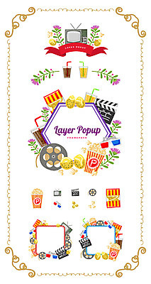 꽃 리본 안경 백그라운드 일러스트 프레임 사람없음 세트 라벨 과자 텔레비전 필름 심볼 영화 팝콘 나초 웹엘리먼트 국내일러스트 AI파일 식물 잡화 음식 문화예술 디저트 전자제품 엘리먼트 파일형식 벡터