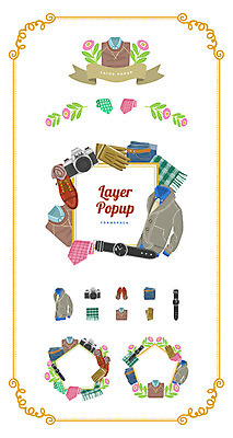 옷 꽃 리본 시계 장갑 백그라운드 신발 셔츠 일러스트 바지 넥타이 프레임 사람없음 세트 라벨 카메라 심볼 롱가디건 웹엘리먼트 국내일러스트 AI파일 식물 잡화 상의 하의 전자제품 카디건 엘리먼트 파일형식 벡터