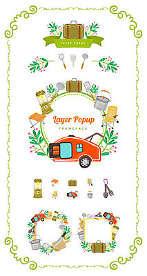 백그라운드 가방 일러스트 나뭇잎 프레임 도마 캠핑도구 사람없음 세트 라벨 랜턴 냄비 심볼 국자 뒤집개 캠핑카 밥주걱 웹엘리먼트 국내일러스트 AI파일 잡화 잎 자동차 주방용품 조명 캠핑 도구 솥 주걱 엘리먼트 파일형식 벡터