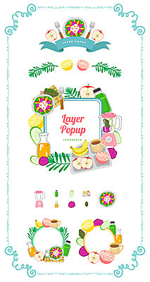 리본 백그라운드 포크 일러스트 나뭇잎 오이 프레임 사람없음 세트 라벨 주스 샐러드 사과 레몬 믹서 자몽 심볼 웹엘리먼트 케일 국내일러스트 AI파일 식기 음료 음식 잎 채소 과일 엘리먼트 파일형식 벡터