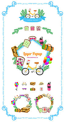 백그라운드 일러스트 나뭇잎 프레임 사람없음 세트 라벨 바구니 자전거 심볼 식빵 돗자리 토스트 풍선 피크닉용품 웹엘리먼트 텀블러 국내일러스트 AI파일 빵 잎 컵 소풍 바이크 엘리먼트 파일형식 벡터