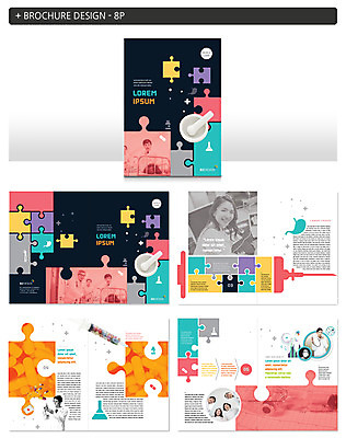 템플릿 여자 남자 ZIP 의학 병원 주사기 팜플렛 여러명 성인 알약 한국인 의사 퍼즐 막자사발 인디자인 INDD 이미지템플릿 다수 의료기기 사람 동양인 약 의료진 사발 파일형식