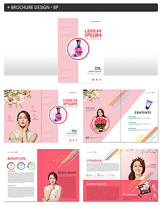 템플릿 여자 ZIP 꽃다발 팜플렛 여러명 20대 성인 화장 뷰티 한국인 매니큐어 아이섀도 의료성형뷰티 인디자인 INDD 이미지템플릿 꽃 다수 사람 동양인 청년 화장품 파일형식
