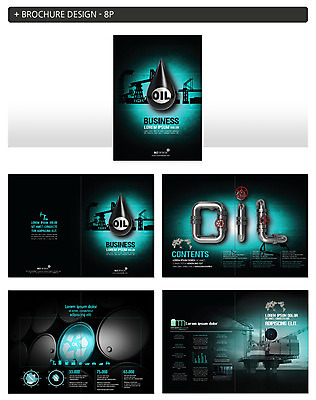 템플릿 ZIP 비즈니스 팜플렛 사람없음 재활용 석유 파이프 드럼통 석유시추 시추기 시추선 인디자인 INDD 이미지템플릿 친환경 파일형식