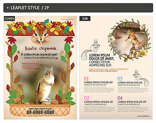 템플릿 ZIP 포스터 리플렛 낙엽 여러마리 자연 사람없음 전단템플릿 전단 다람쥐 도토리 인디자인 INDD 이미지템플릿 다수 잎 견과류 설치류 홍보물 생태계 파일형식