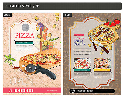 템플릿 ZIP 포스터 리플렛 포크 식재료 피자 사람없음 전단템플릿 전단 피자칼 인디자인 INDD 이미지템플릿 식기 주방용품 패스트푸드 서양음식 홍보물 파일형식