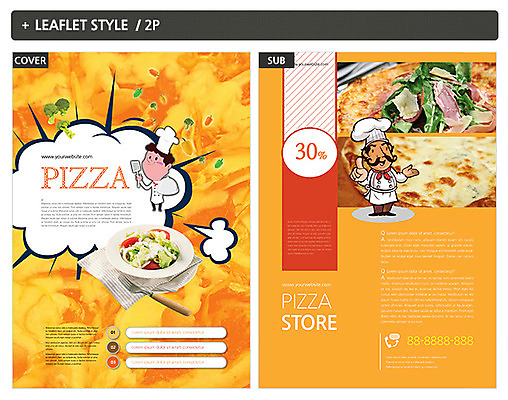 템플릿 남자 ZIP 포스터 리플렛 피자 두명 요리사 샐러드 전단템플릿 전단 인디자인 INDD 이미지템플릿 직업 음식 패스트푸드 서양음식 사람 홍보물 파일형식