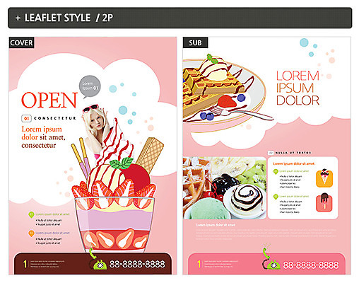 서양인 외국인 템플릿 여자 ZIP 포스터 리플렛 딸기 디저트 한명 20대 성인 전단템플릿 전단 와플 성인여자한명만 인디자인 INDD 이미지템플릿 1 음식 과일 사람 인종 청년 홍보물 여자한명만 성인여자만 파일형식