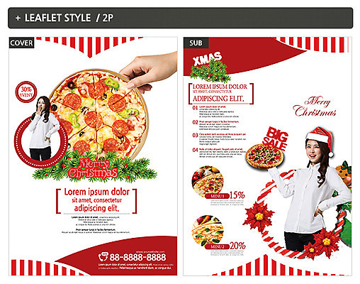 템플릿 손 여자 ZIP 포스터 리플렛 크리스마스 산타모자 피자 20대 성인 두명 신체부위 한국인 전단템플릿 전단 인디자인 INDD 이미지템플릿 모자_잡화 기념일 패스트푸드 서양음식 사람 동양인 청년 홍보물 파일형식