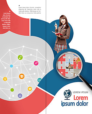 PSD 템플릿 편집 학생 표지디자인 북디자인 출판디자인 여학생 여자 교육 표지 교복 리플렛 2단접지 북커버 청소년 돋보기 한명 웃음 손짓 팜플렛 상반신 책 지구본 한국인 퍼즐 청소년교육 이미지템플릿 1 옷 모션 표정 사람 동양인 파일형식