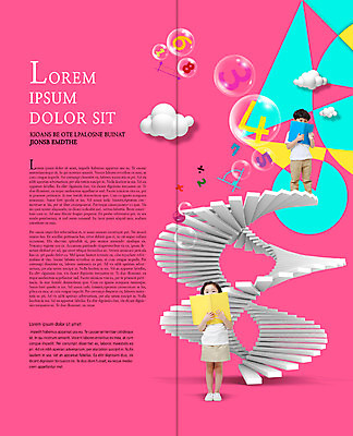 PSD 구름 템플릿 편집 표지디자인 북디자인 출판디자인 여자 어린이교육 교육 남자 내지 어린이 리플렛 2단접지 북커버 소녀 소년 팜플렛 두명 책 숫자 계단 한국인 물방울 이미지템플릿 자연요소 문자 사람 동양인 파일형식