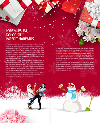 PSD 템플릿 편집 표지디자인 북디자인 커플 출판디자인 여자 남자 꽃 내지 리플렛 크리스마스 겨울 2단접지 북커버 눈사람 들기 이벤트 팜플렛 20대 성인 두명 선물상자 한국인 하트 빗자루 삽 성인만 이미지템플릿 모양 식물 계절 기념일 관계 모션 선물 사람 동양인 청년 상자 청소도구 파일형식