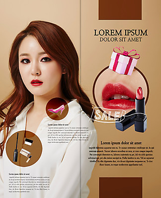 PSD 템플릿 편집 표지디자인 북디자인 출판디자인 여자 내지 리플렛 2단접지 북커버 한명 이벤트 팜플렛 상반신 20대 성인 선물상자 쇼핑 뷰티 세일 한국인 립스틱 하이힐 입술 마스카라 빨간립스틱 의료성형뷰티 성인여자한명만 이미지템플릿 1 구두 선물 사람 동양인 청년 신체부위 상자 화장품 여성화 여자한명만 성인여자만 파일형식