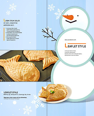PSD 템플릿 편집 접시 표지디자인 북디자인 출판디자인 표지 리플렛 2단접지 북커버 눈사람 팜플렛 사람없음 눈송이 겨울간식 붕어빵 붕어빵제조기 이미지템플릿 식기 빵 디저트 눈_날씨 파일형식