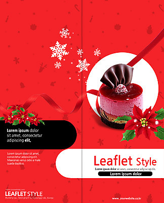 PSD 템플릿 편집 표지디자인 북디자인 출판디자인 표지 리플렛 크리스마스 2단접지 북커버 이벤트 팜플렛 사람없음 케이크 눈송이 포인세티아 미니케이크 이미지템플릿 기념일 꽃 디저트 눈_날씨 파일형식