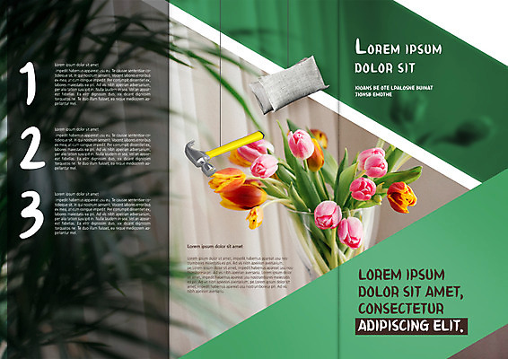 PSD 템플릿 편집 표지디자인 북디자인 출판디자인 내지 리플렛 북커버 3단접지 베개 팜플렛 사람없음 인테리어 꽃병 튤립 커튼 망치 이미지템플릿 디자인 꽃 침구 공구 파일형식