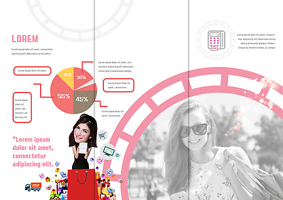 PSD 서양인 템플릿 편집 표지디자인 북디자인 출판디자인 여자 내지 리플렛 북커버 3단접지 그래프 웃음 이벤트 팜플렛 상반신 20대 성인 두명 쇼핑 선글라스 쇼핑백 성인여자만 이미지템플릿 외국인 안경 가방 표정 사람 청년 여자만 성인만 파일형식