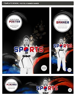 PSD 배너 배너템플릿 여자 가로배너 ZIP 포스터 세로배너 어린이 건강 한명 상반신 세트 운동 한국인 현수막 태권도 태극 태권도복 템플릿 1 문양 도복 사람 동양인 가로 세로 격투기 파일형식