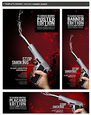 PSD 손 배너 배너템플릿 가로배너 ZIP 포스터 세로배너 담배 건강 들기 신체부위 세트 권총 현수막 연기 정지 금연 템플릿 캠페인 모션 사람 가로 세로 총 사회이슈 파일형식