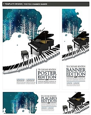 PSD 나무 배너 배너템플릿 가로배너 ZIP 포스터 세로배너 악기 음악 겨울 캘리그라피 사람없음 세트 현수막 건반 건반악기 그랜드피아노 피아노의자 식물 템플릿 계절 의자 문화예술 가로 세로 피아노 파일형식