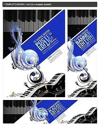 PSD 배너 배너템플릿 가로배너 ZIP 포스터 세로배너 악기 음악 사람없음 세트 현수막 건반 피아노 건반악기 높은음자리표 템플릿 음표 문화예술 가로 세로 파일형식