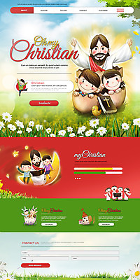 PSD 템플릿 여자 남자 기독교 어린이 웹템플릿 여러명 홈페이지 성경 홈페이지시안 달 하나님 부활절계란 성가대 랜딩페이지 이미지템플릿 자연요소 종교 다수 종교용품 부활절 사람 계란 신_종교 합창 파일형식