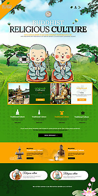 PSD 템플릿 남자 어린이 웹템플릿 불교 연꽃 여러명 홈페이지 홈페이지시안 소나무 승려 동자승 염주 목탁 합장 랜딩페이지 이미지템플릿 나무 꽃 종교 다수 사람 손짓 성직자 불교용품 파일형식