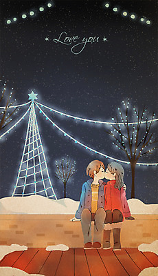 전신 PSD 커플 여자 남자 크리스마스 겨울 일러스트 밤하늘 키스 사랑 앉기 이벤트 성인 두명 빛 눈 네온 국내일러스트 자연요소 계절 기념일 감정 관계 모션 하늘 날씨 사람 야간 애정표현 파일형식