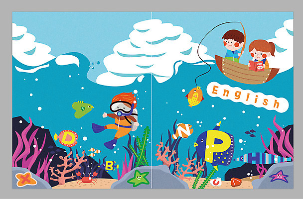 전신 알파벳 바다 일러스트 낚시 조개 불가사리 어류 영어교육 소녀 소년 상반신 세명 게 해조류 스쿠버다이빙 영어책 스쿠버다이버 영어학원 영어교재 국내일러스트 AI파일 영어 여자 교육 남자 어린이 레저 어패류 교재 극피동물 갑각류 사람 책 수중동물 수상스포츠 해양식물 학원 파일형식 벡터