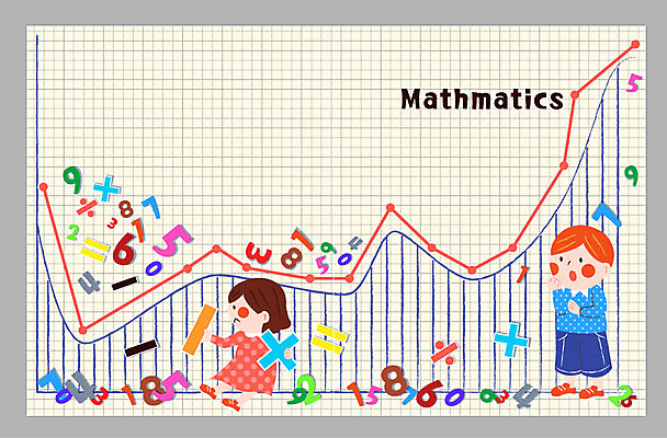 전신 일러스트 교재 서기 앉기 소녀 소년 두명 수학 수학교육 수학기호 꺾은선그래프 사칙연산 수학학원 국내일러스트 AI파일 기호 여자 교육 남자 어린이 교과목 모션 그래프 사람 학원 파일형식 벡터