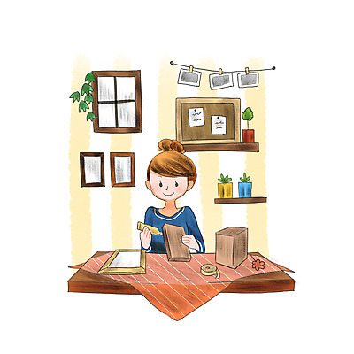 PSD 식물 여자 꽃 액자 일러스트 창문 한명 상반신 성인 인테리어 딱풀 테이프 DIY 나무책상 벽장식 셀프 성인여자한명만 국내일러스트 1 디자인 문구용품 사람 취미 목재 장식 풀_접착제 책상 여자한명만 성인여자만 파일형식