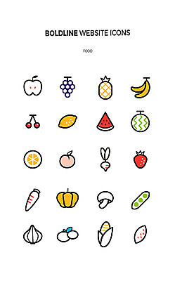 아이콘 오렌지 딸기 호박 포도 수박 바나나 마늘 옥수수 사람없음 세트 버섯 당근 체리 사과 레몬 라인아이콘 파인애플 완두콩 블루베리 고구마 복숭아 메론빵 비트 볼드라인 2D아이콘 AI파일 빵 채소 과일 콩 곡류 뿌리채소 열대과일 파일형식 벡터