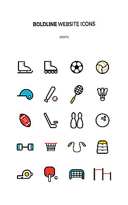아이콘 사람없음 세트 축구 아령 야구 스케이트 볼링 배구 탁구 호루라기 골대 라인아이콘 줄넘기 럭비공 배드민턴 하키 농구대 철봉 뜀틀 볼드라인 2D아이콘 AI파일 스포츠용품 공 운동 구기 럭비용품 파일형식 벡터