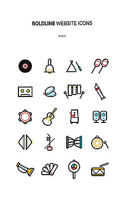 아이콘 사람없음 세트 스피커 종 레코드 나팔 라인아이콘 바이올린 북 트라이앵글 장구 테이프 탬버린 박 소고 실로폰 징 리코더 심벌즈 해금 마라카스 메트로놈 캐스터네츠 볼드라인 2D아이콘 AI파일 악기 음향기기 현악기 문구용품 타악기 국악기 음반 목관악기 파일형식 벡터