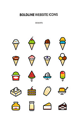아이콘 사람없음 세트 라인아이콘 아이스크림콘 초코케이크 푸딩 팬케이크 치즈케이크 녹차아이스크림 사과주스 초코아이스크림 허니브레드 볼드라인 2D아이콘 AI파일 아이스크림 디저트 케이크 과일주스 콘 파일형식 벡터