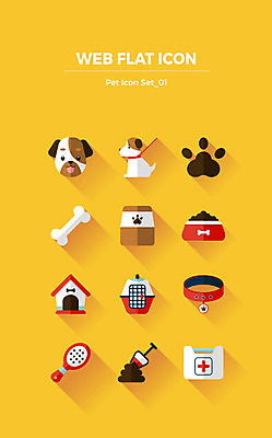 아이콘 반려견 뼈 사람없음 반려동물 세트 강아지 구급상자 발자국 플랫아이콘 개집 목줄 개사료 배변 브러쉬빗 케이지 2D아이콘 AI파일 동물 자국 의료용품 개 먹이 애견용품 파일형식 벡터 반려용품
