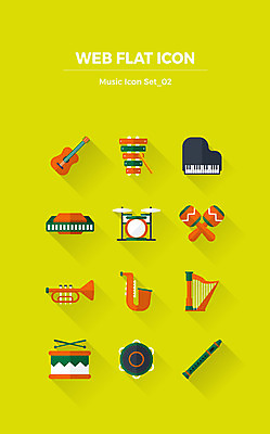 아이콘 악기 사람없음 세트 기타 건반 피아노 색소폰 우쿨렐레 나팔 북 플랫아이콘 드럼 탬버린 하프 실로폰 리코더 하모니카 2D아이콘 AI파일 음악 현악기 타악기 관악기 건반악기 목관악기 파일형식 벡터