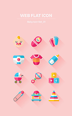 아이콘 옷 사람없음 세트 장난감 블록 아기 젖병 발자국 플랫아이콘 기저귀 유모차 딸랑이 유아복 분유 보행기 포대기 2D아이콘 AI파일 자국 사람 아기용품 파일형식 벡터