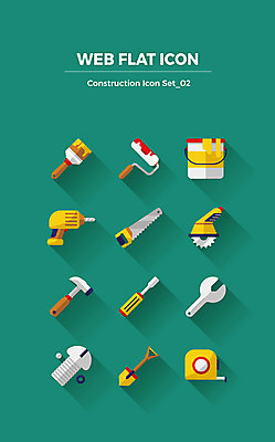 아이콘 줄자 사람없음 세트 페인트 스패너 망치 삽 드릴 플랫아이콘 페인트붓 볼트 너트 톱 2D아이콘 AI파일 드라이버채 골프 자 공구 붓 파일형식 벡터