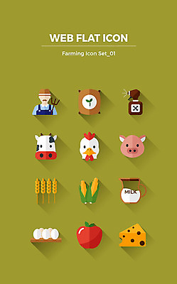 아이콘 치즈 옥수수 사람없음 세트 계란 우유 벼 닭 돼지 소 사과 농부 플랫아이콘 농약 비료포대 2D아이콘 AI파일 직업 과일 포유류 조류 유제품 곡류 알 파일형식 벡터