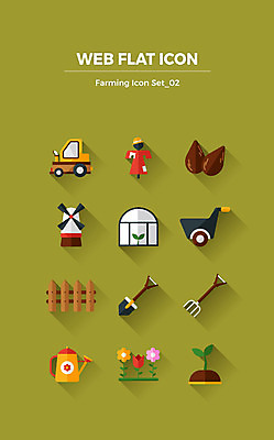 아이콘 꽃 씨앗 사람없음 울타리 세트 새싹 정원 농사 수레 물뿌리개 풍차 삽 플랫아이콘 허수아비 트랙터 비닐하우스 2D아이콘 AI파일 식물 농업 담장 카트 농기계 특수차량 파일형식 벡터