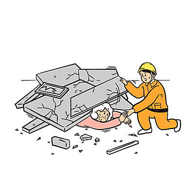 여자 남자 할머니 일러스트 성인 두명 돌_바위 구출 위험 구조원 자연재해 국내일러스트 AI파일 직업 노년 컨셉 사람 도움 재해 파일형식 벡터