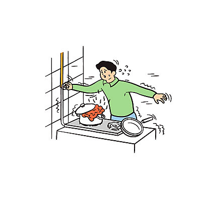 남자 일러스트 한명 상반신 성인 가스레인지 위험 자연재해 잠금 가스관 지진 국내일러스트 AI파일 1 컨셉 사람 가전제품 레인지 재해 보안 파일형식 벡터