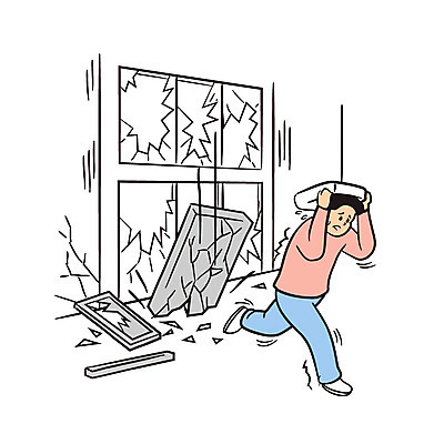 전신 남자 일러스트 유리 한명 성인 떨어짐 파편 위험 자연재해 조심 대피 지진 국내일러스트 AI파일 1 컨셉 재질 사람 재해 파일형식 벡터